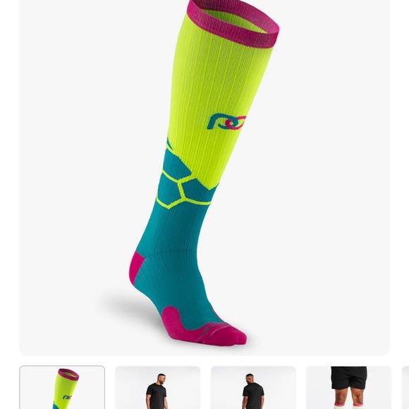 Pro compression socks pair L/XL running for nurses, athletic marathon gym cross - Picture 5 of 6